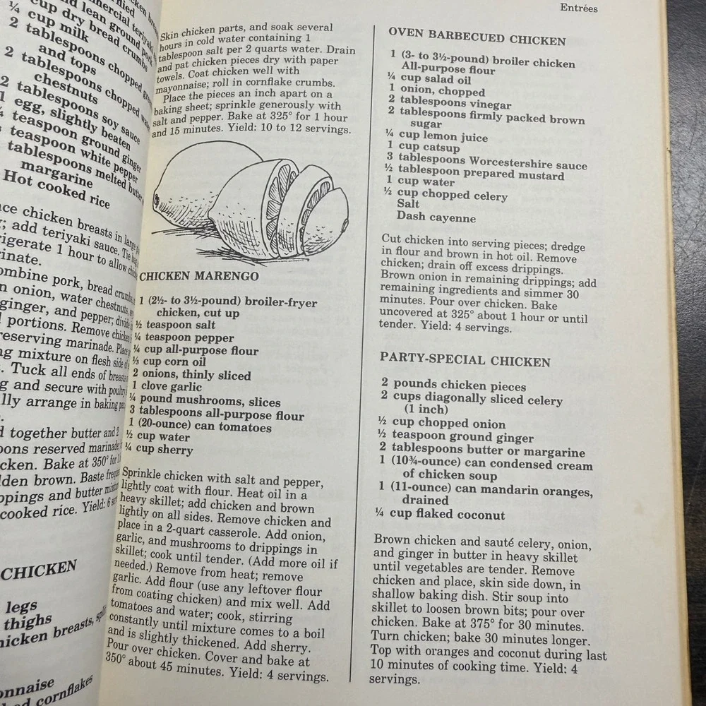 Southern Living Chicken Cookbook Vintage Recipes Casseroles‎ Entrees